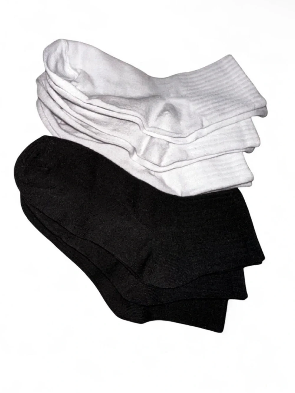 Women’s Black and White Crew Socks